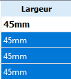 exemple de table - cellules cibles