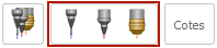 icônes de filtrage des outils – jet d’eau