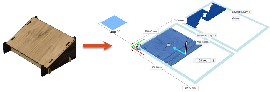 Disposer par matière - exemple
