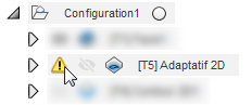 navigateur – avertissement de trajectoire d’outil