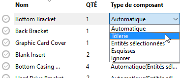 types de composants