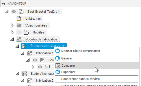 clic droit sur l’étude