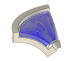 trajectoire d’outil d’évidement multi-axes
