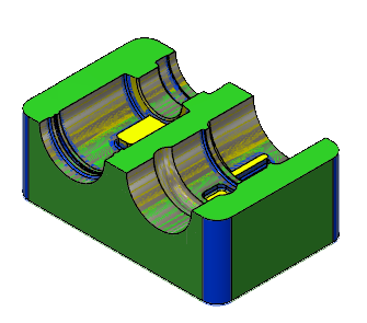 Trajectoire d’outil Bi-tangent simulée