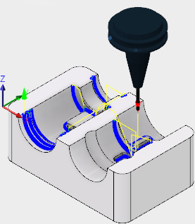 Trajectoire d’outil Bi-tangent calculée