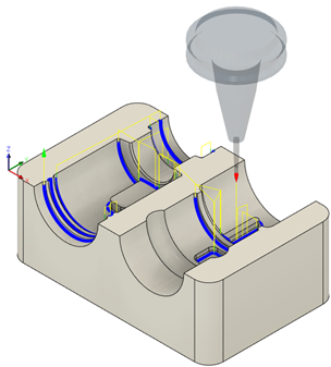 Trajectoire d’outil Bi-tangent calculée