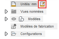 Clic sur Modifier les unités actives à côté de l’entrée Unités