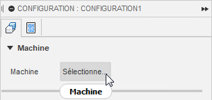 sélection de machine