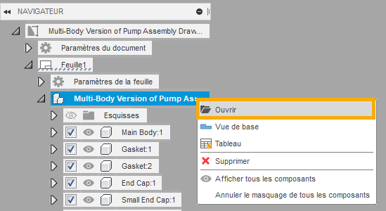 ouvrir à partir du navigateur