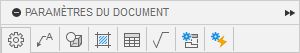 onglets de la boîte de dialogue Paramètres du document