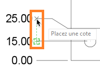 exemple d’alignement des cotes superposées