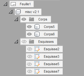 exemple de visibilité de l'esquisse