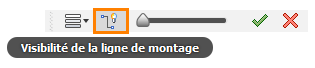 menu de visibilité de la ligne de montage