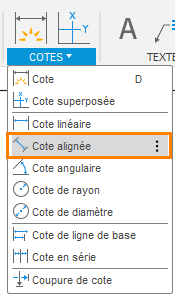 cote alignée