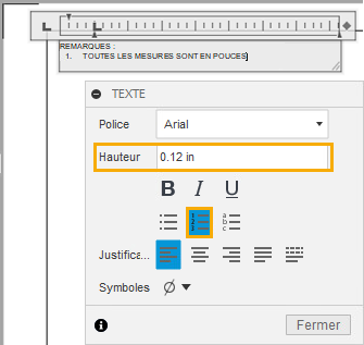 barre d'outils texte - outil texte