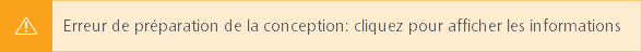 bouton erreur de préparation de la conception