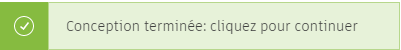 bouton exportation réussie de la conception
