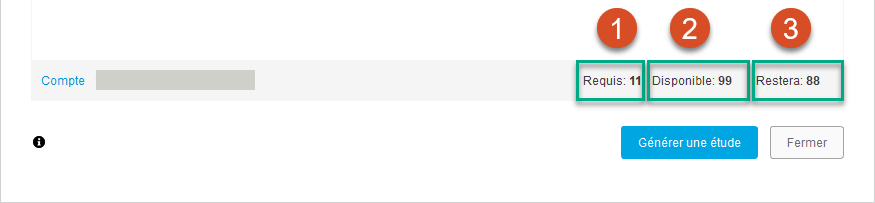 boîte de dialogue Générer