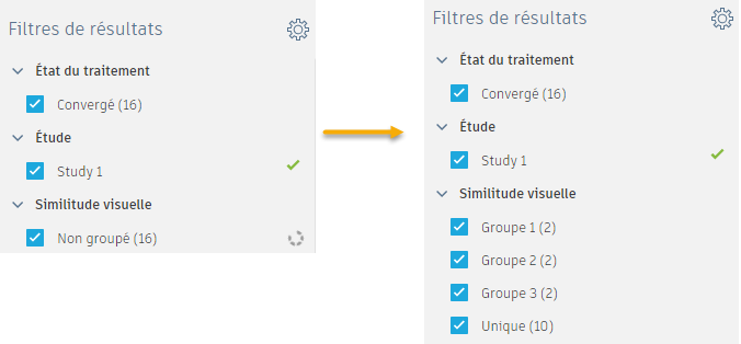 Le regroupement commence une fois que les processus de génération pour toutes les études sont terminés.