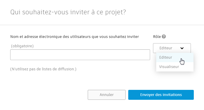 Invitation à adhérer à un projet
