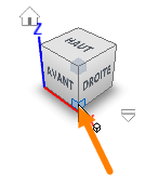 viewcube - clic dans l’angle pour changer de vue