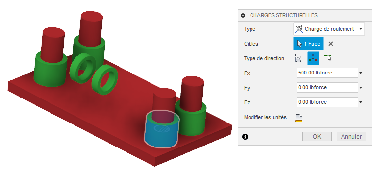 exemple illustrant le terme de charge de roulement