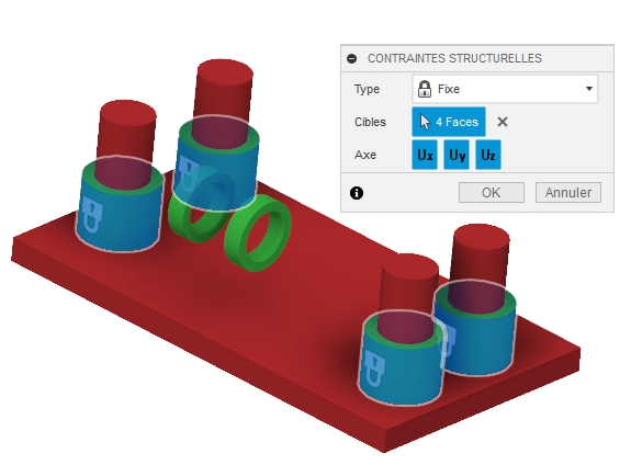 exemple illustrant le terme de contrainte de fixité