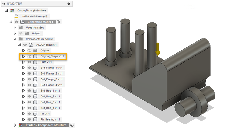 navigateur - masquer la forme de départ