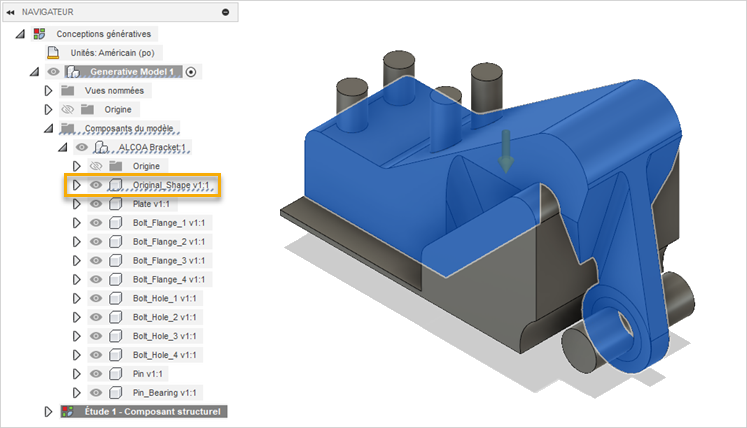 navigateur - forme de départ