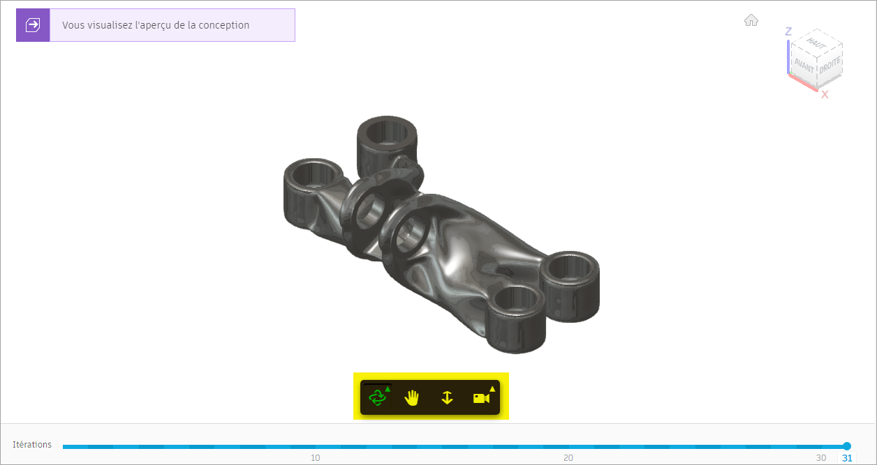 outils orbite, panoramique et zoom