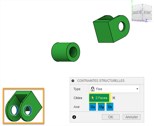 boîte de dialogue Contraintes structurelles