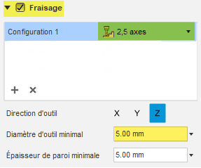 fraisage 2,5 axes