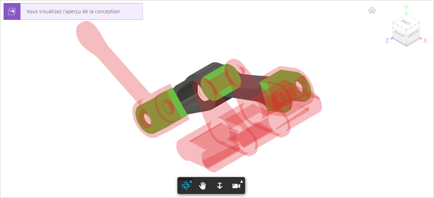 géométries conservées de la vue de résultat