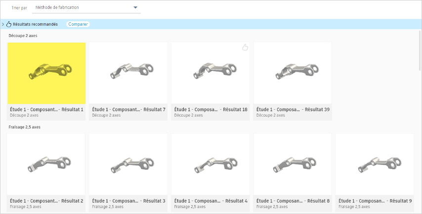 résultat - sélection