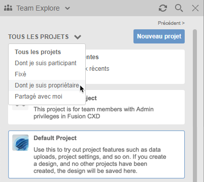 présentation de l’interface utilisateur du panneau de données