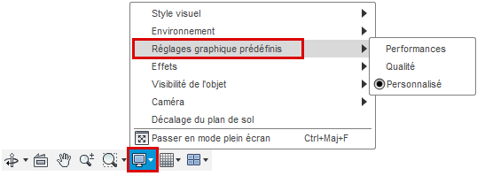 Réglages graphiques prédéfinis