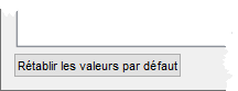 rétablissement des valeurs de préférence par défaut