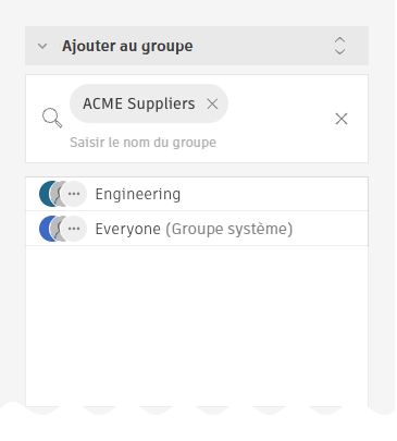 Ajouter aux groupes via le panneau des détails des membres