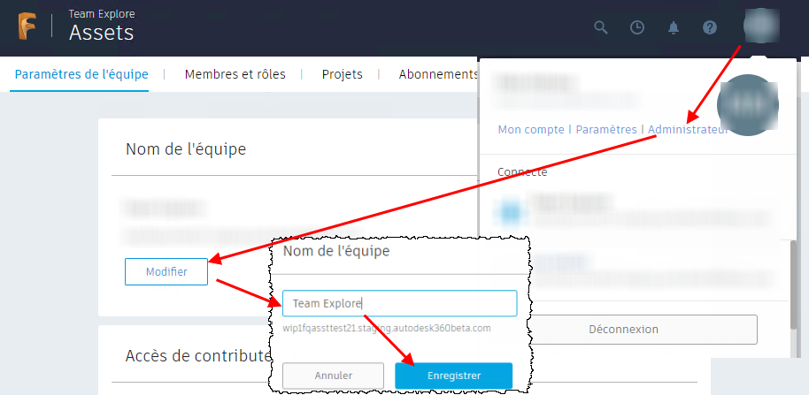 Modification du nom du hub