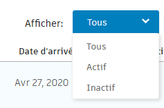 Filtrer les projets archivés