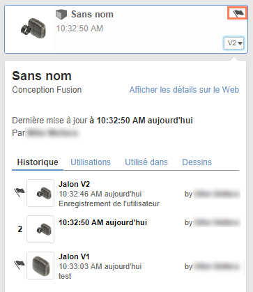Jalons - panneau de données
