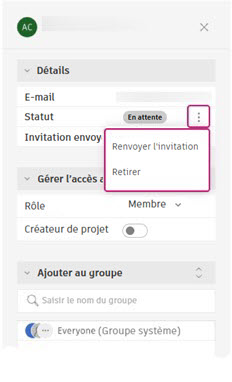 Retirer ou renvoyer