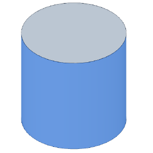 face cylindrique sélectionnée