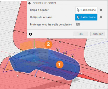 effectuer la scission