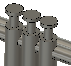 dessus du piston créé