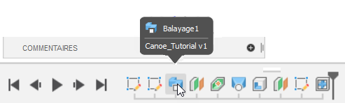 icône de balayage du plan de montage chronologique