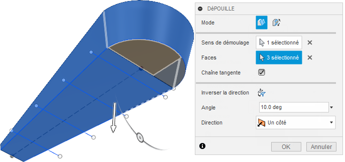 sélection des trois côtés