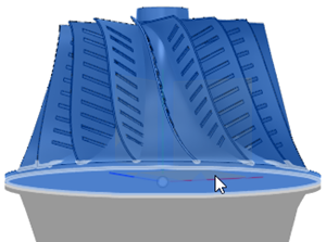 Bas de la turbine