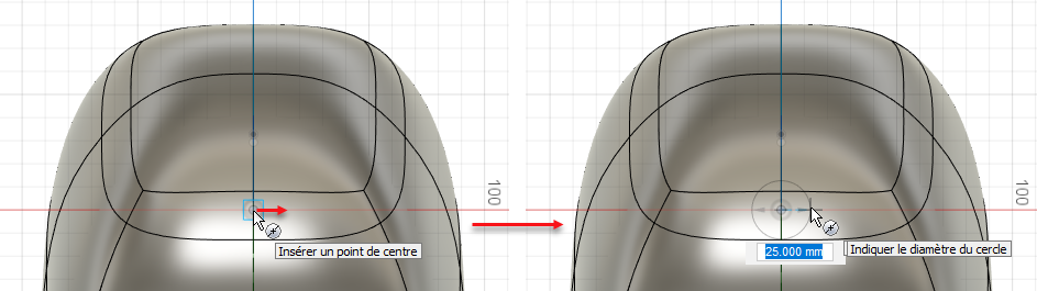 faire glisser le cercle