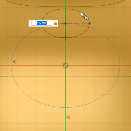 hauteur de l'ellipse